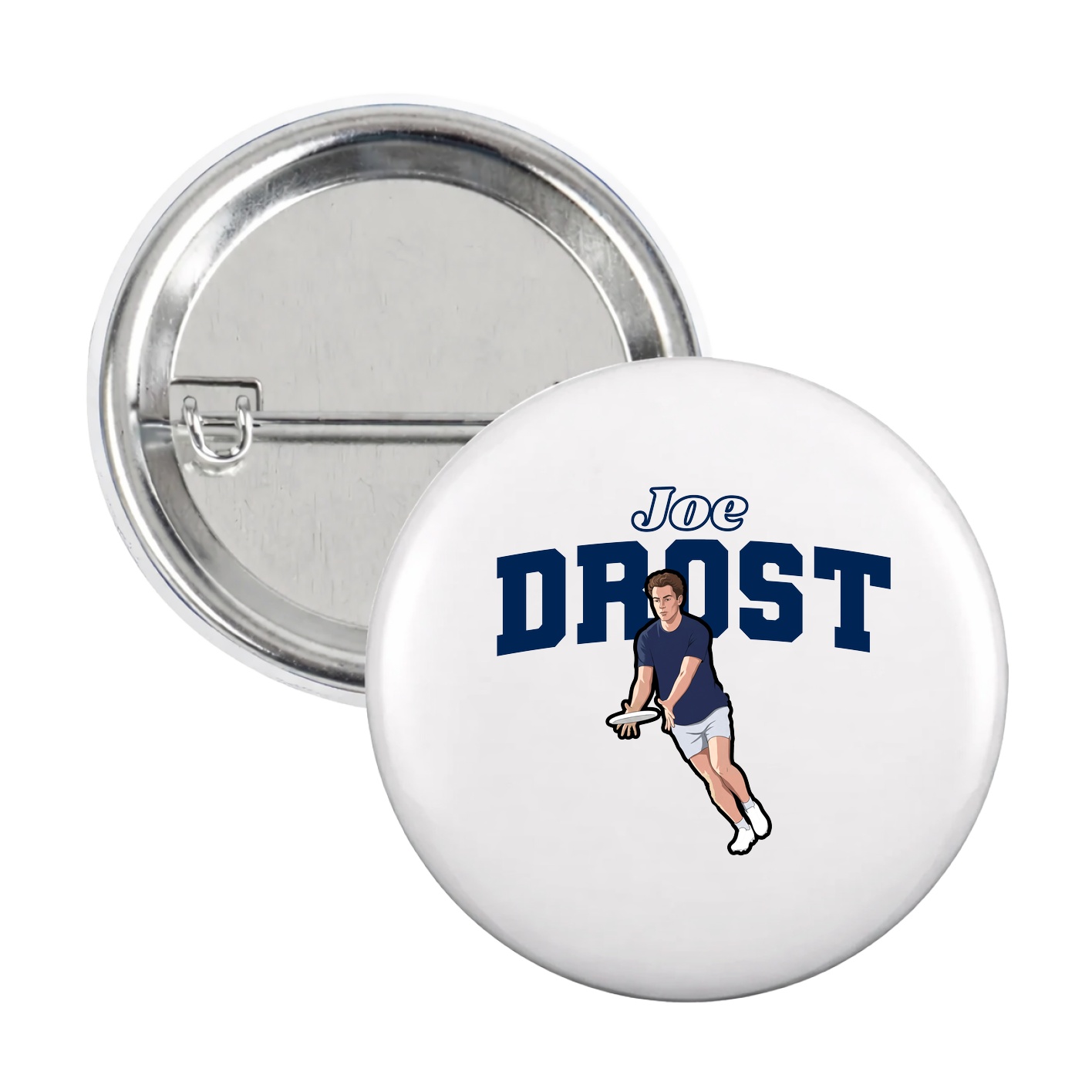 Game Day Button — Name Arch in White