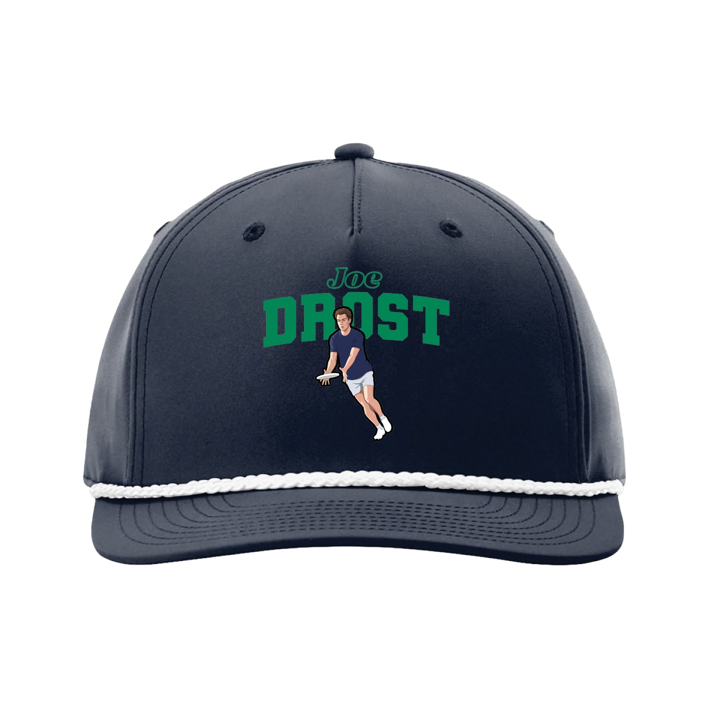 Five-Panel Classic Rope Cap — Name Arch in Navy