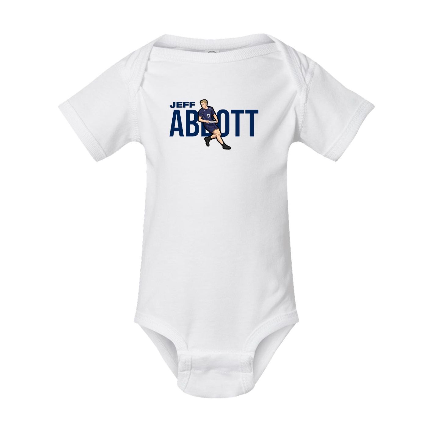 Baby Onesie — Player Name in White