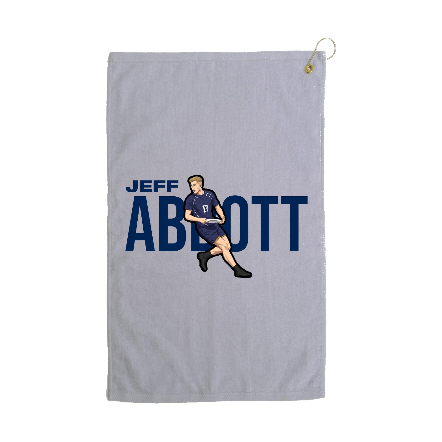 Golf Towel — Player Name in Grey