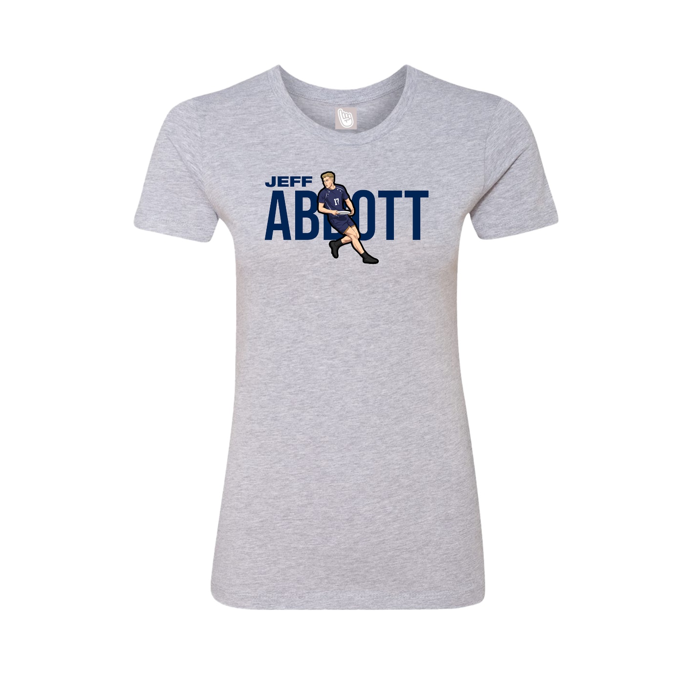 Fitted Women's Tee — Player Name in Grey