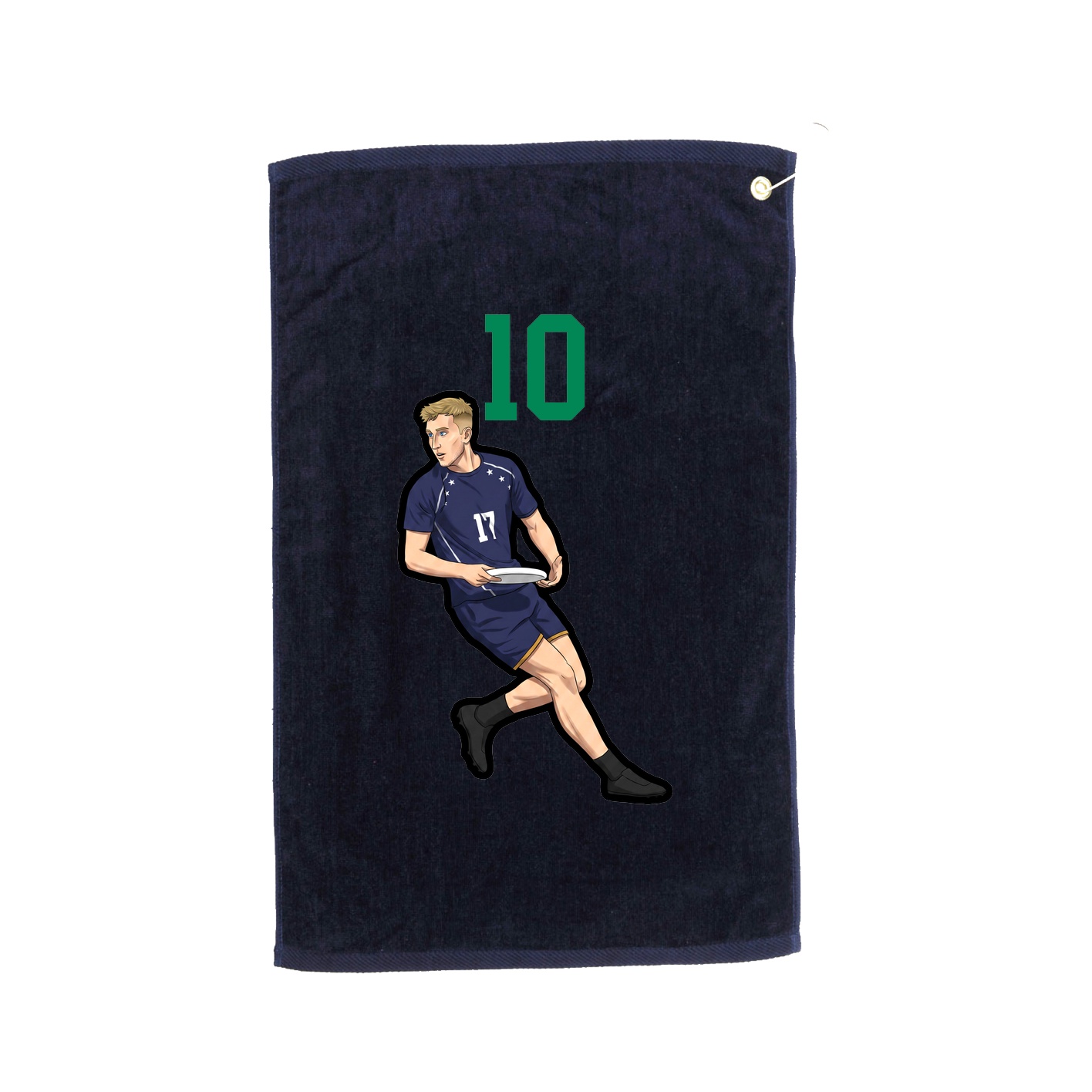 Golf Towel — Number Top in Navy