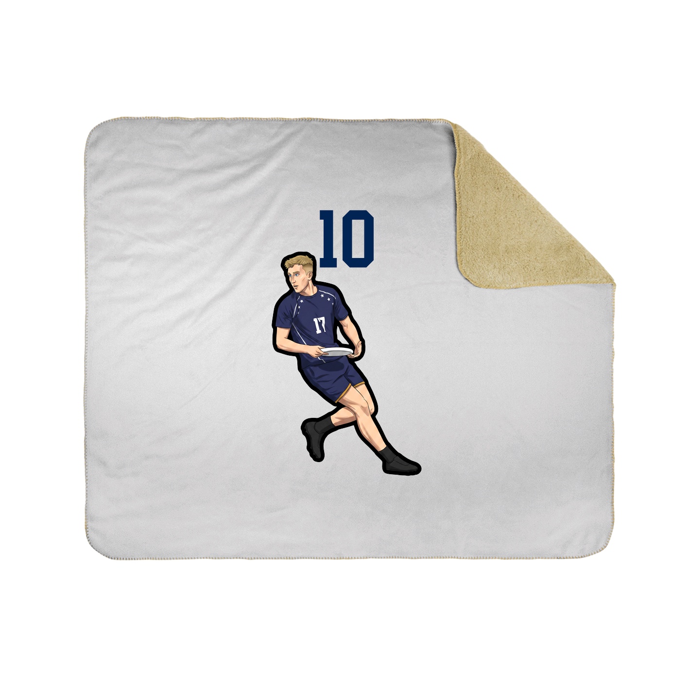 Throw Blanket — Number Top in White