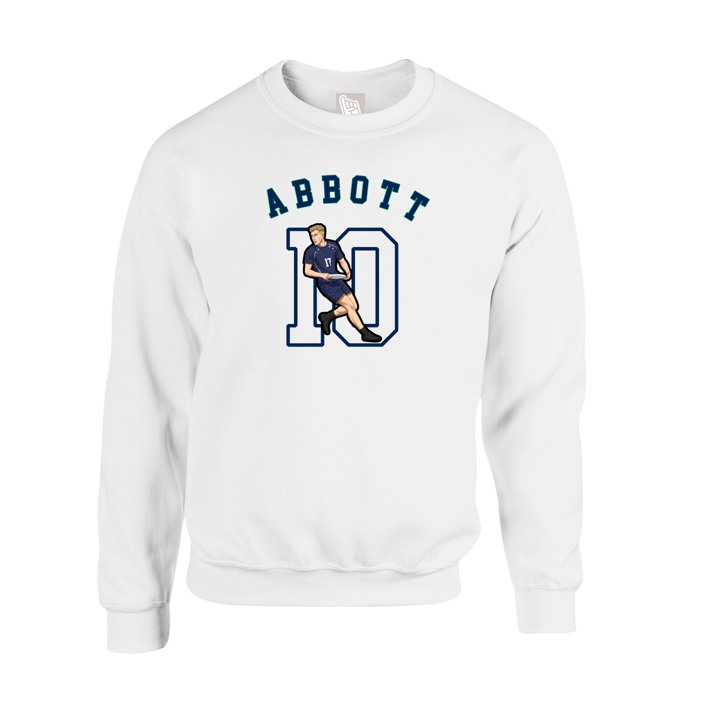Fleece Crew — Shirsey Arch in White