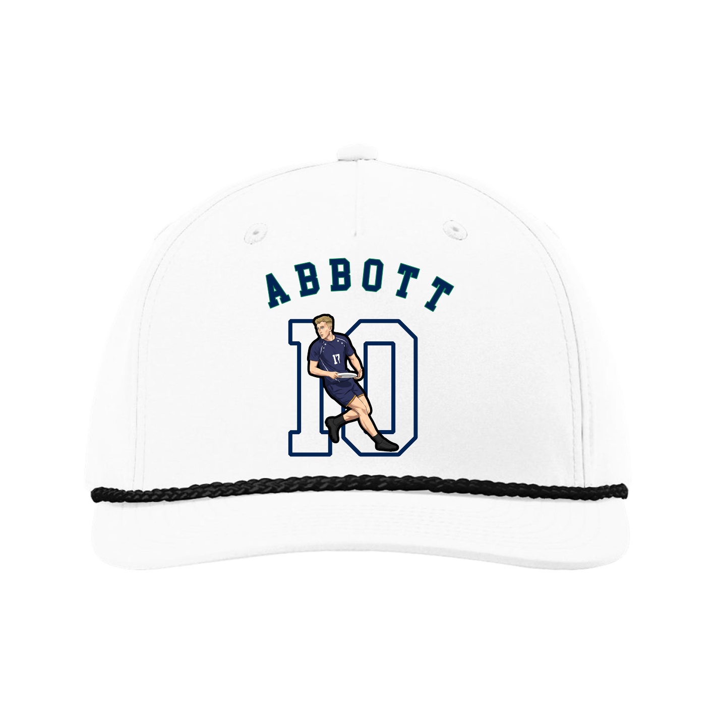 Five-Panel Classic Rope Cap — Shirsey Arch in White