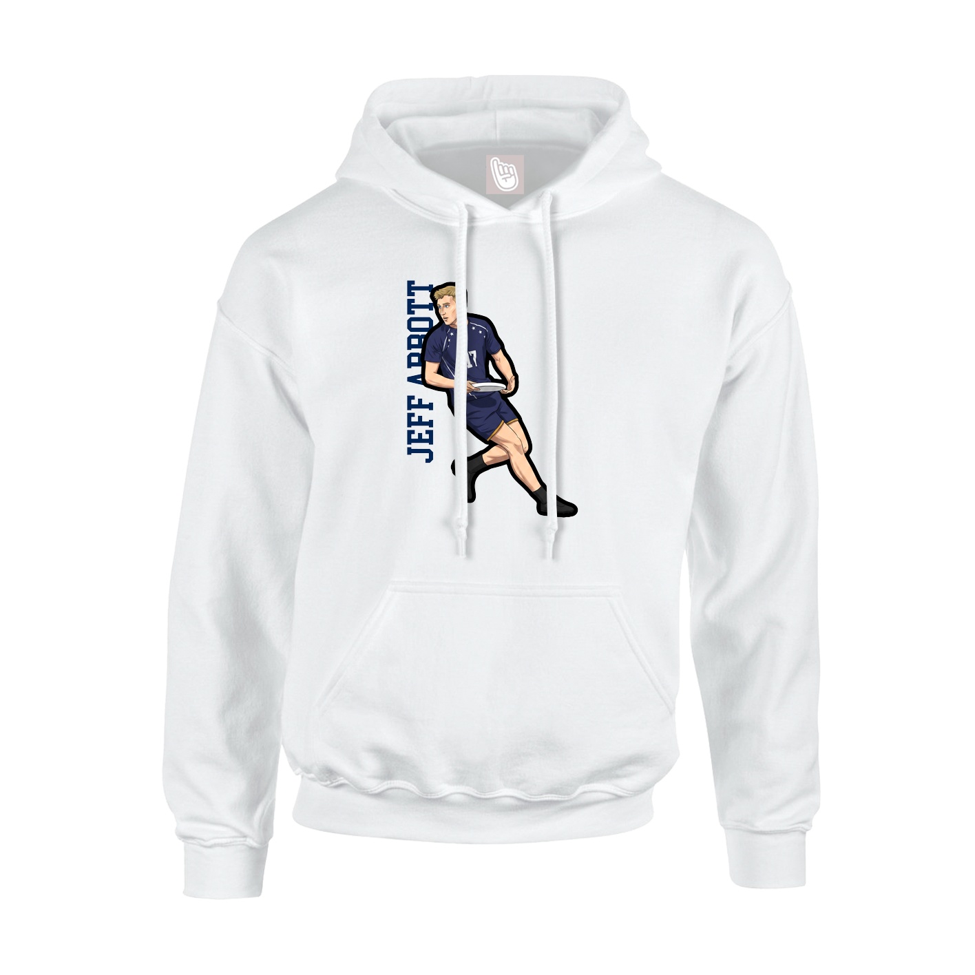 Hoodie — Name Vertical in White