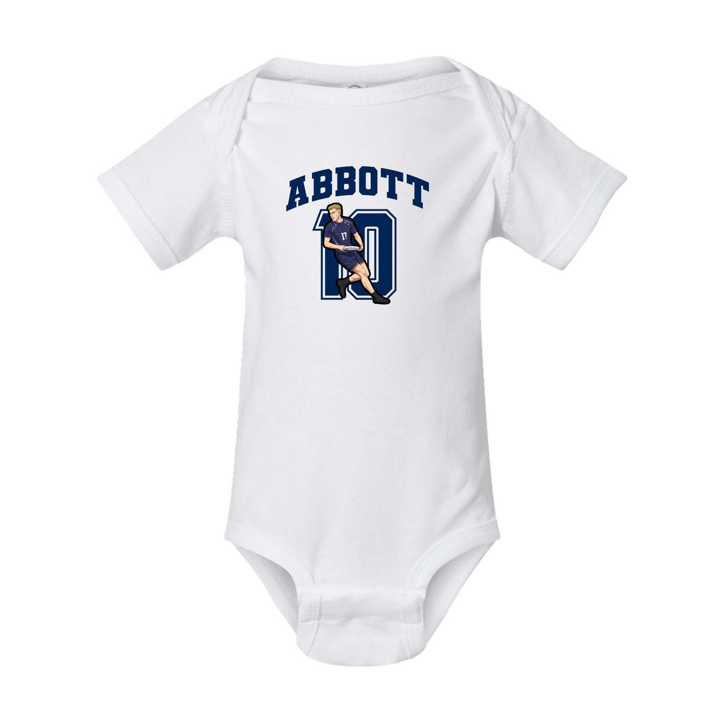 Baby Onesie — Number in White