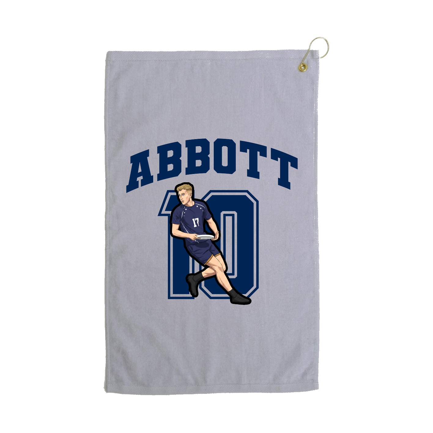 Golf Towel — Number in Grey