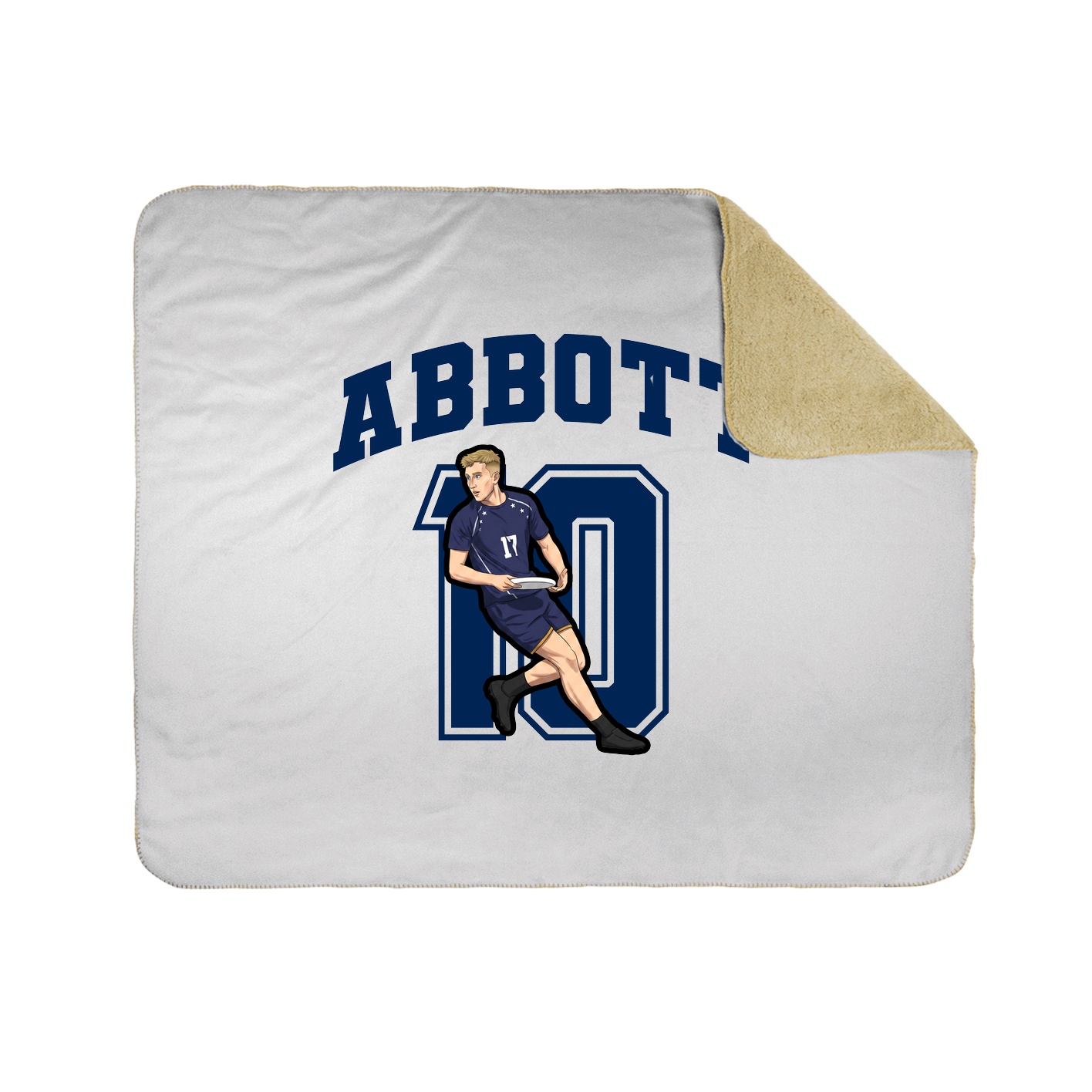 Throw Blanket — Number in White