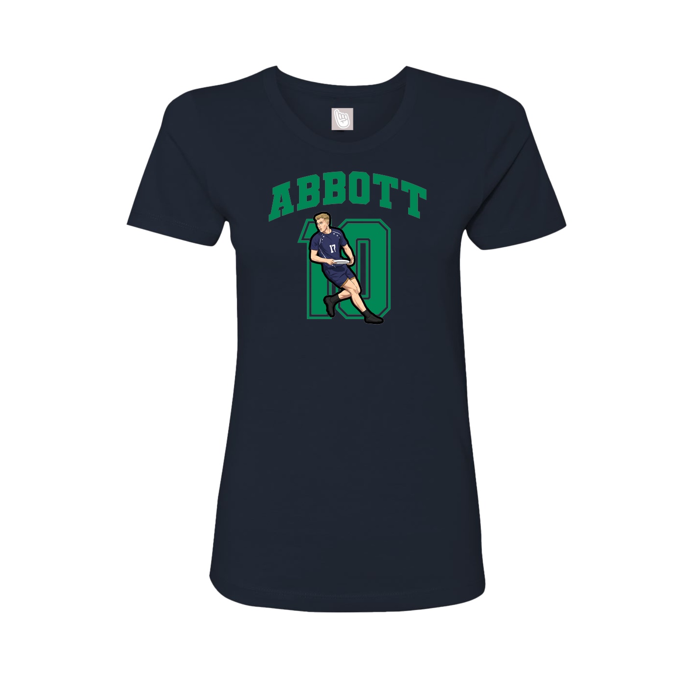 Fitted Women's Tee — Number in Navy