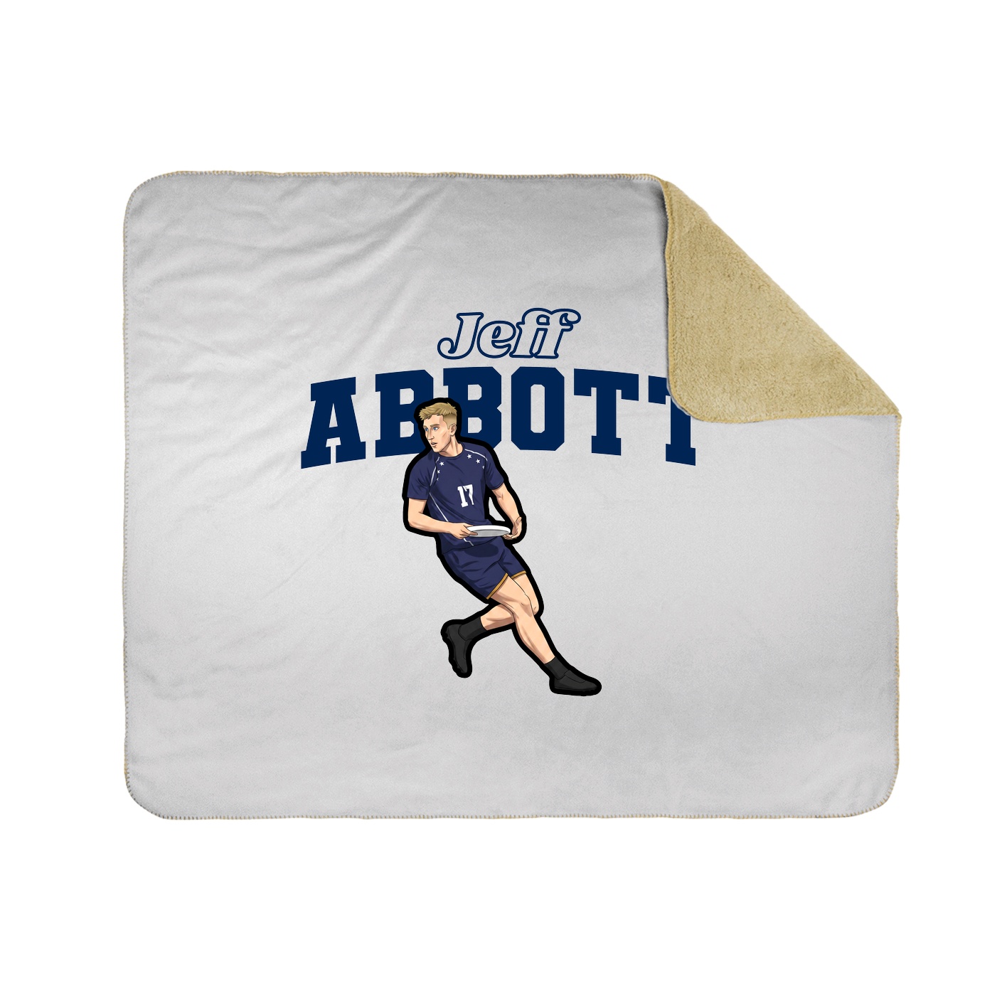 Throw Blanket — Name Arch in White