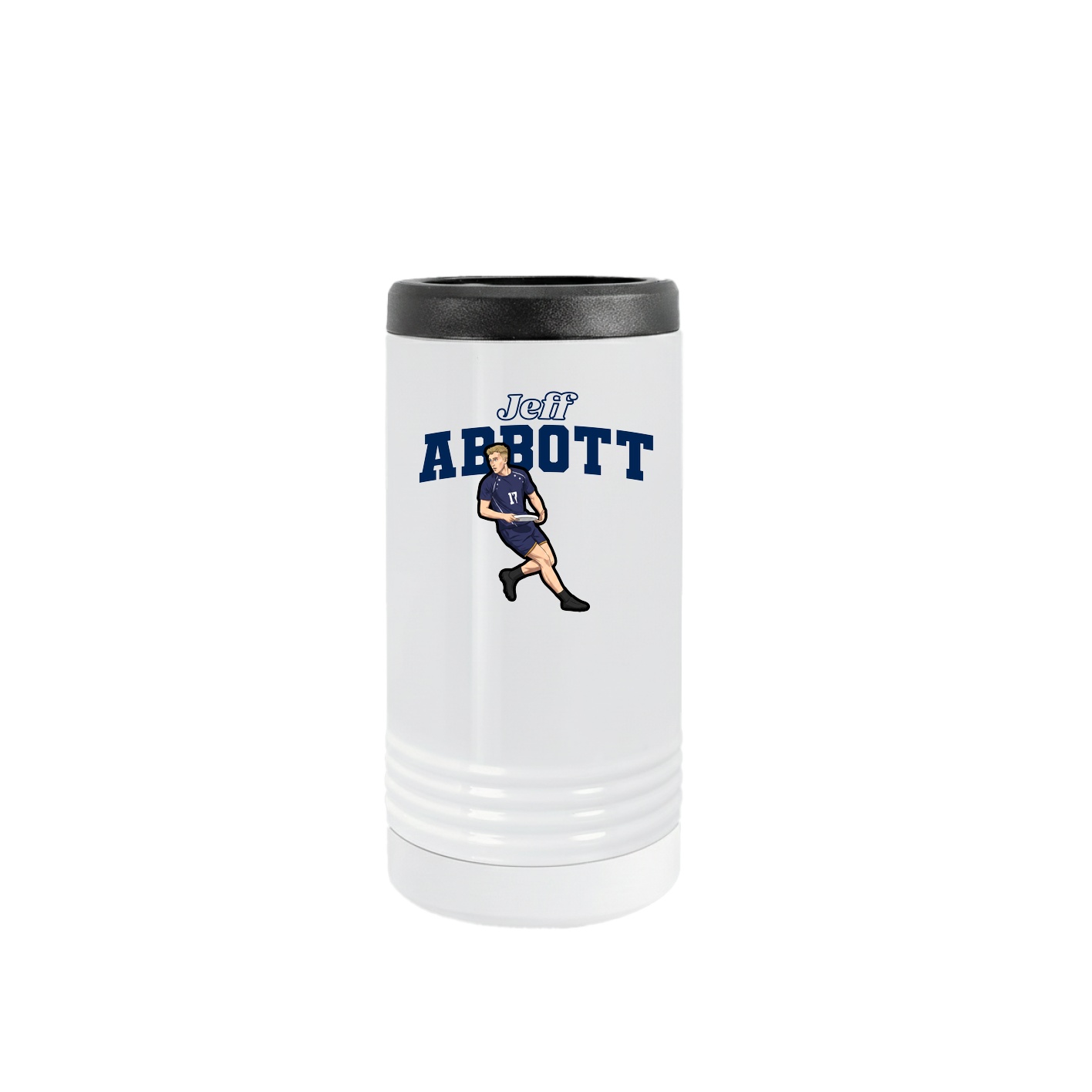 Slim Beverage Holder — Name Arch in White
