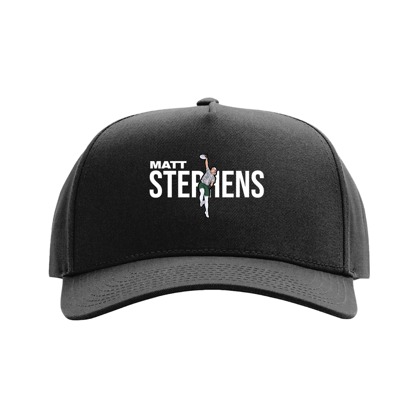 Full Fabric Five-Panel Champ Cap — Player Name in Black