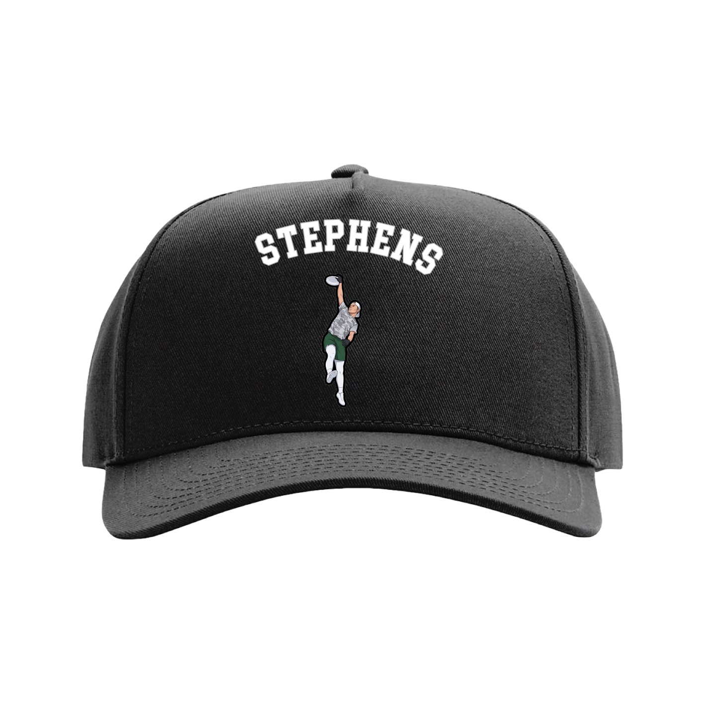 Full Fabric Five-Panel Champ Cap — Shirsey Arch in Black