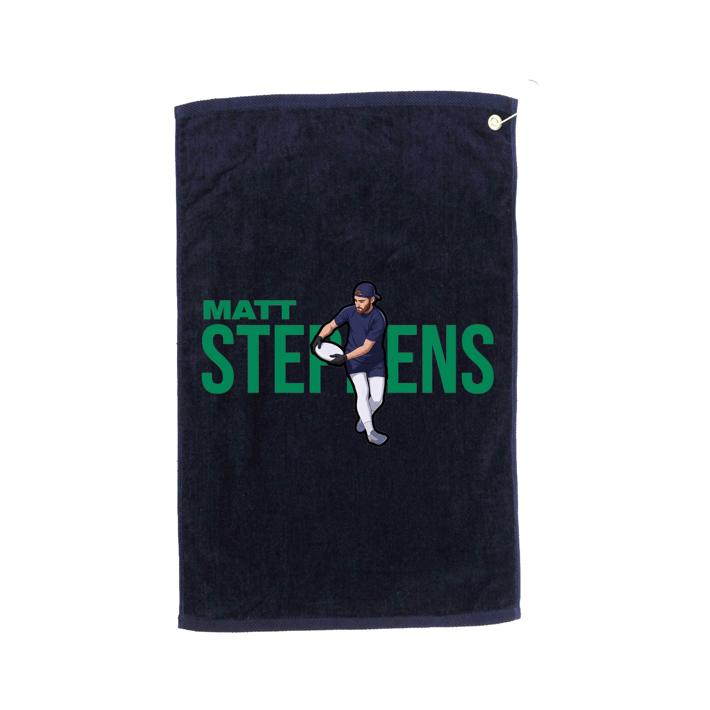 Golf Towel — Player Name in Navy
