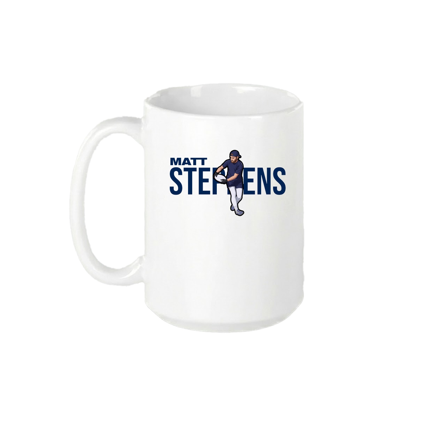 15oz Coffee Mug — Player Name in White