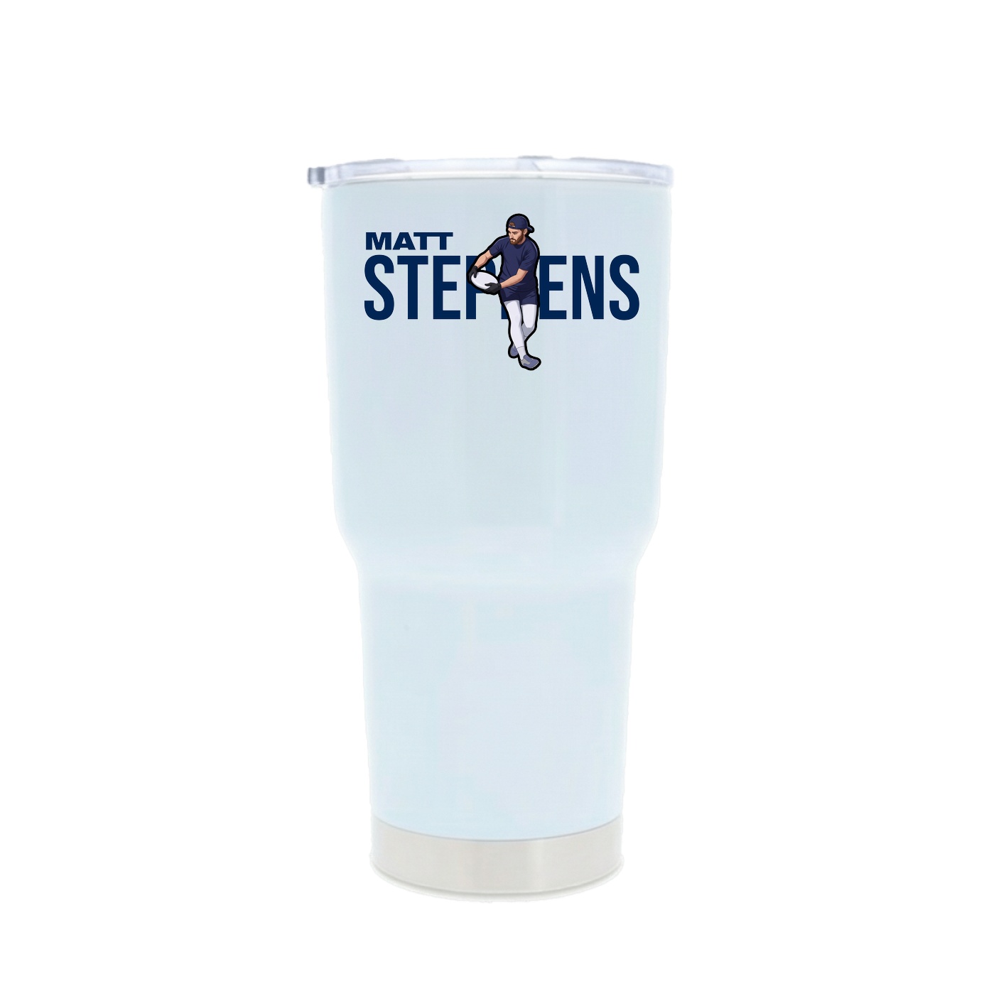 30oz Stainless Steel Tumbler — Player Name in White