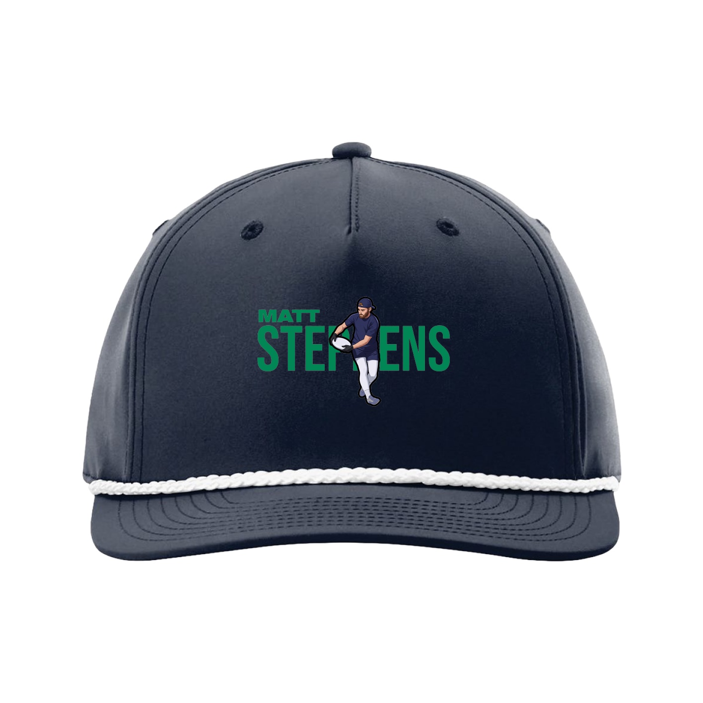 Five-Panel Classic Rope Cap — Player Name in Navy