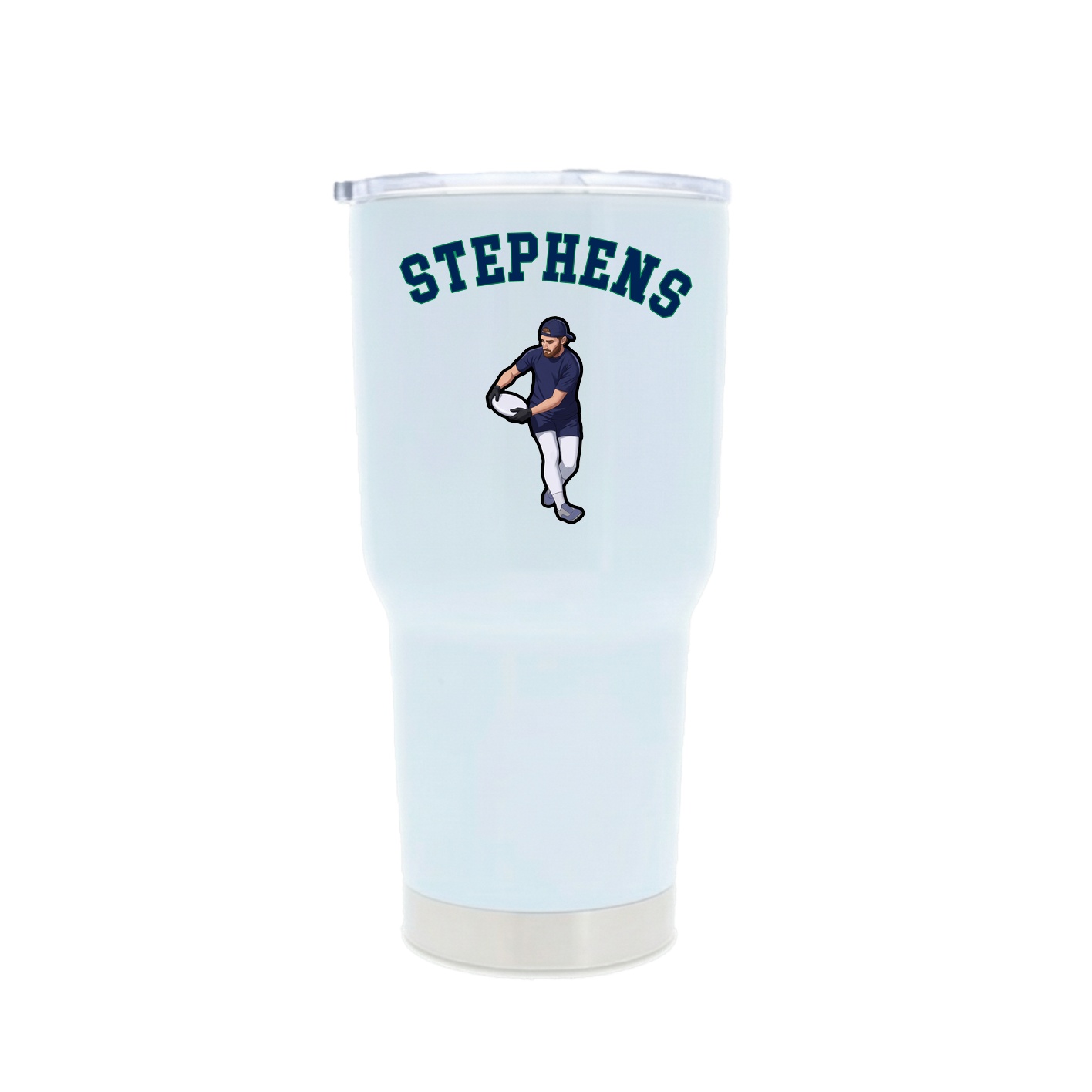 30oz Stainless Steel Tumbler — Shirsey Arch in White