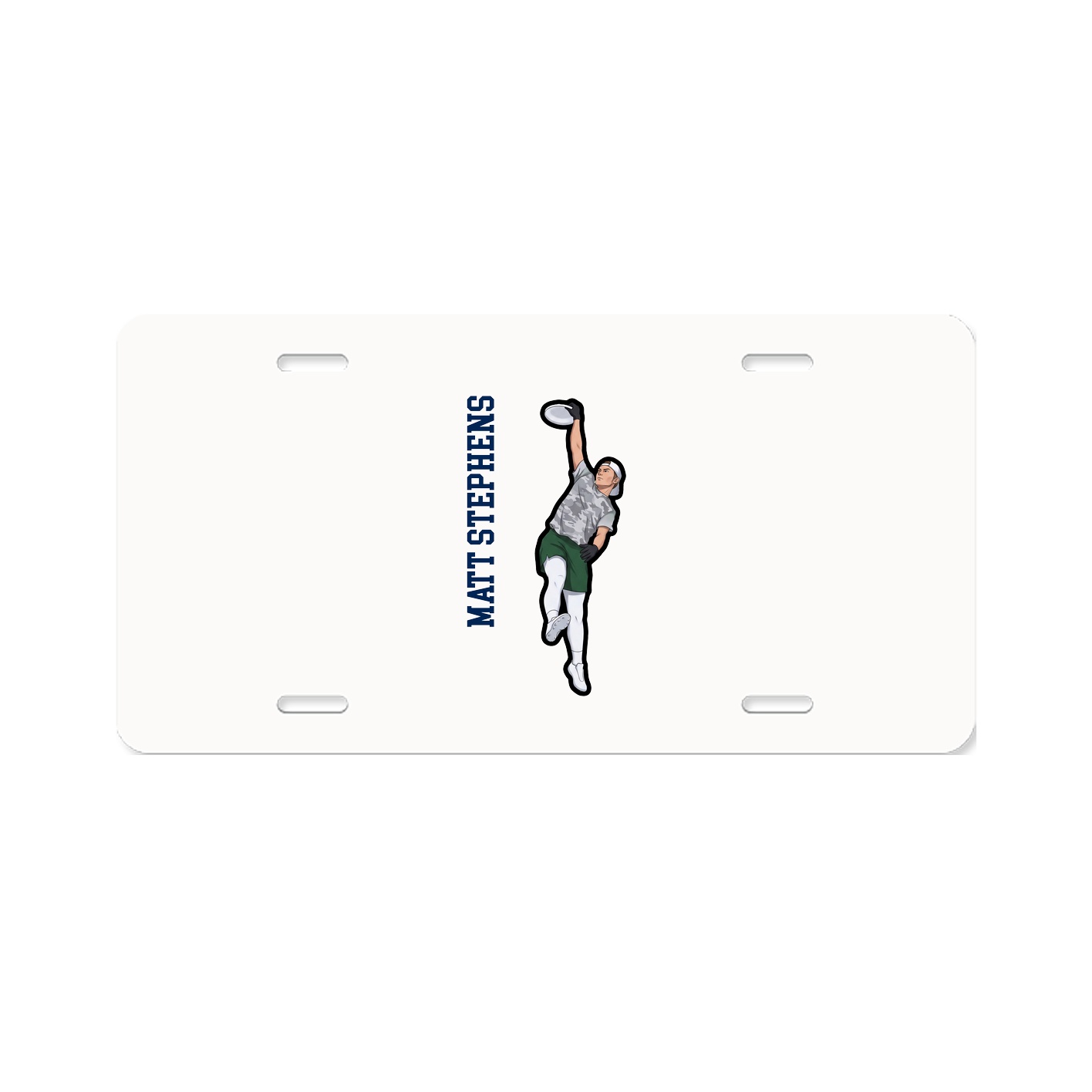 License Plate — Name Vertical in Classic