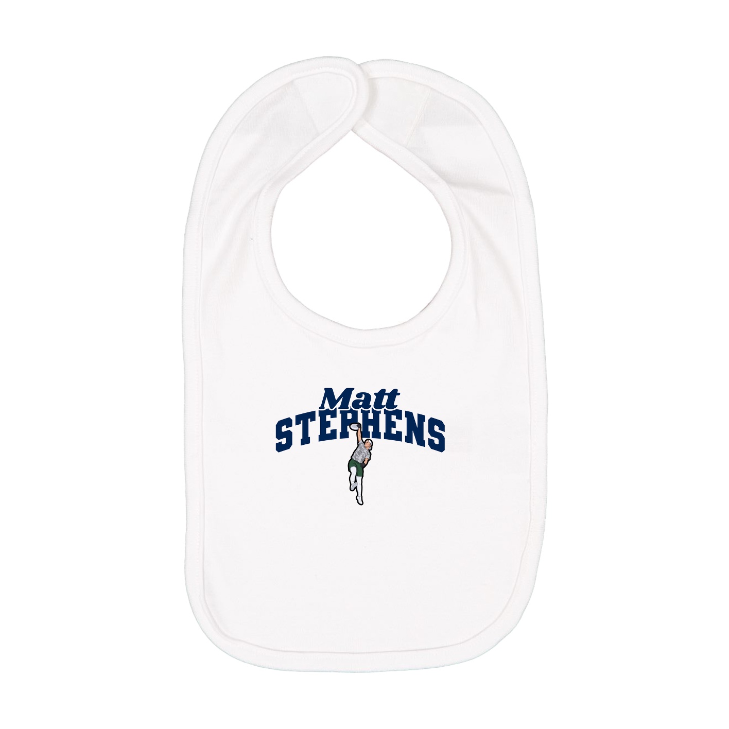 Infant Bib — Signature Arch in White
