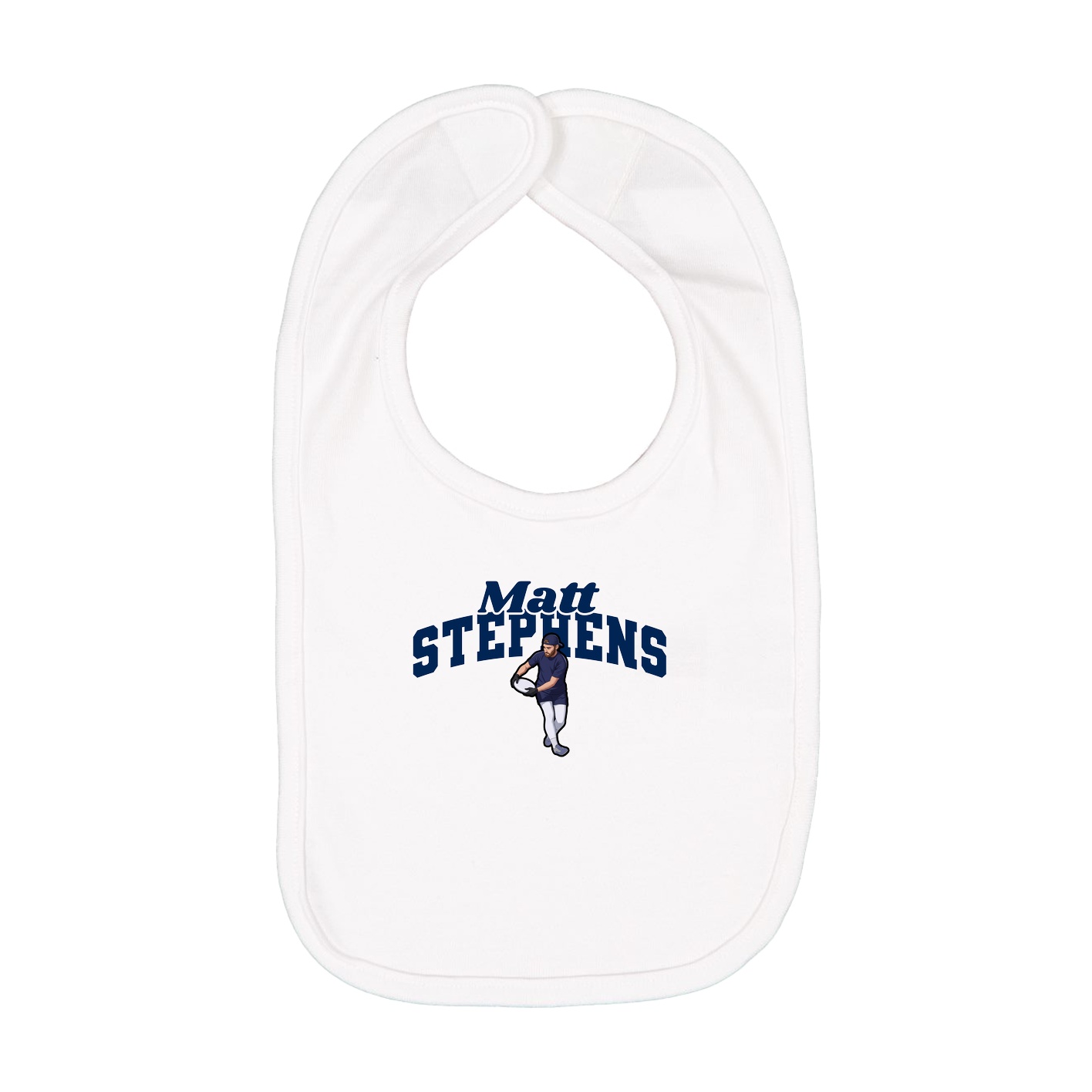 Infant Bib — Signature Arch in White