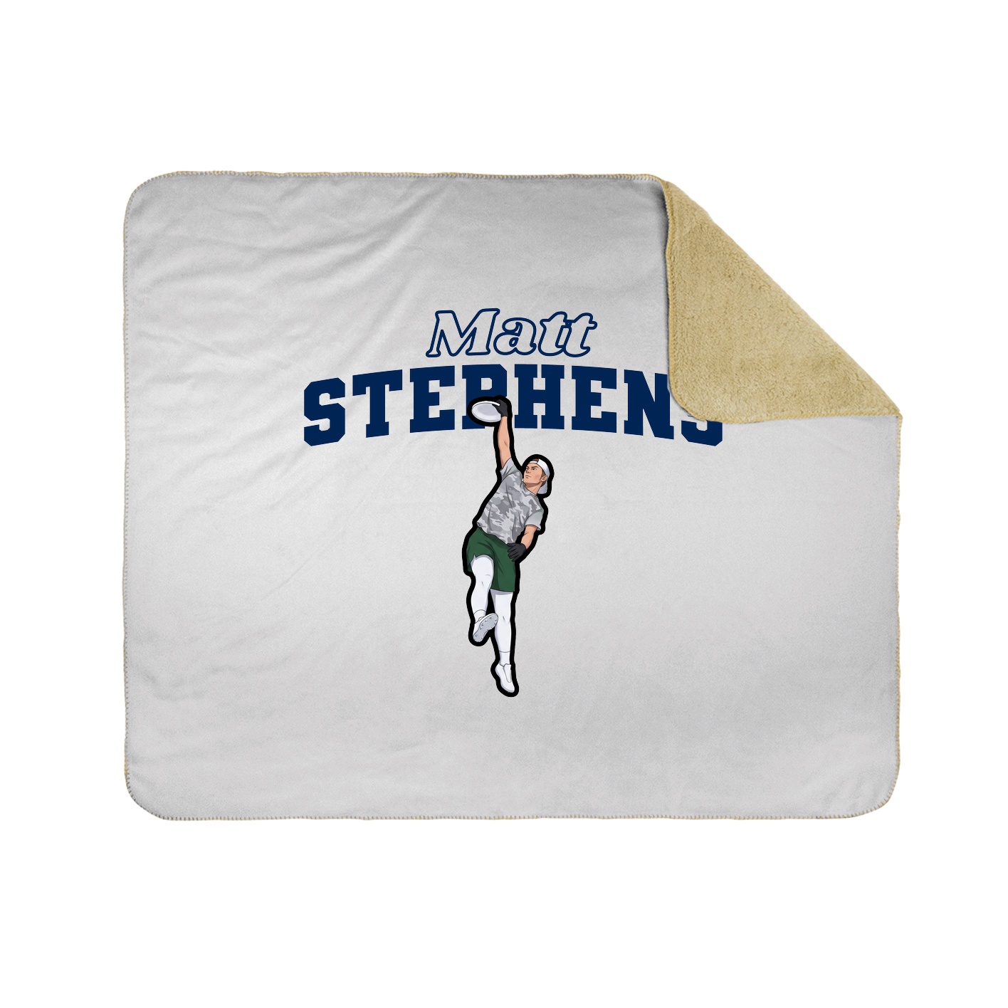 Throw Blanket — Name Arch in White
