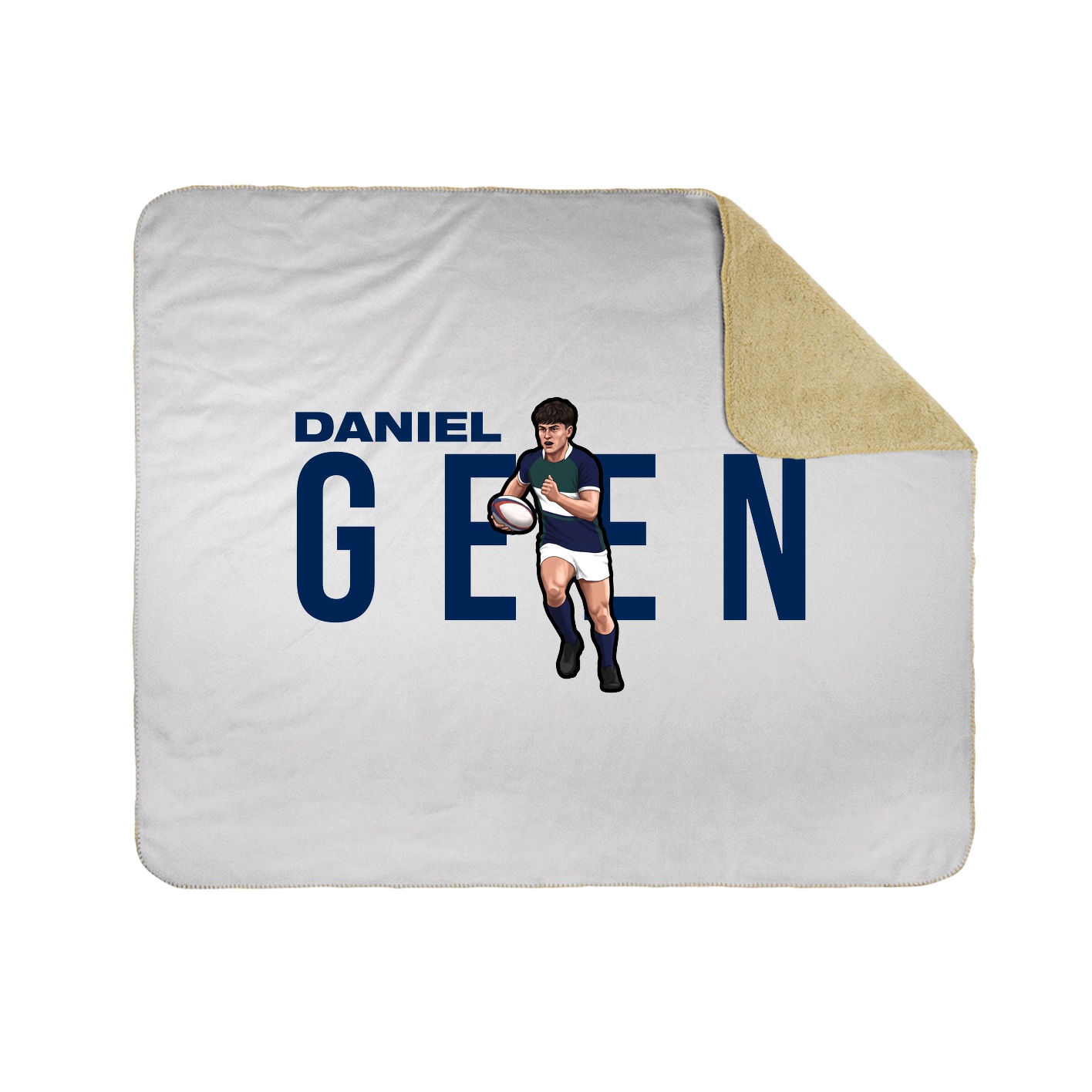 Throw Blanket — Player Name in White