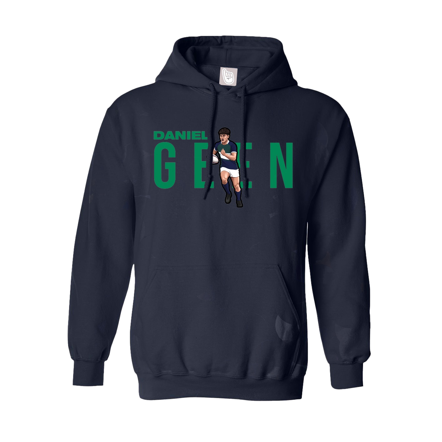 Youth Hoodie — Player Name in Navy