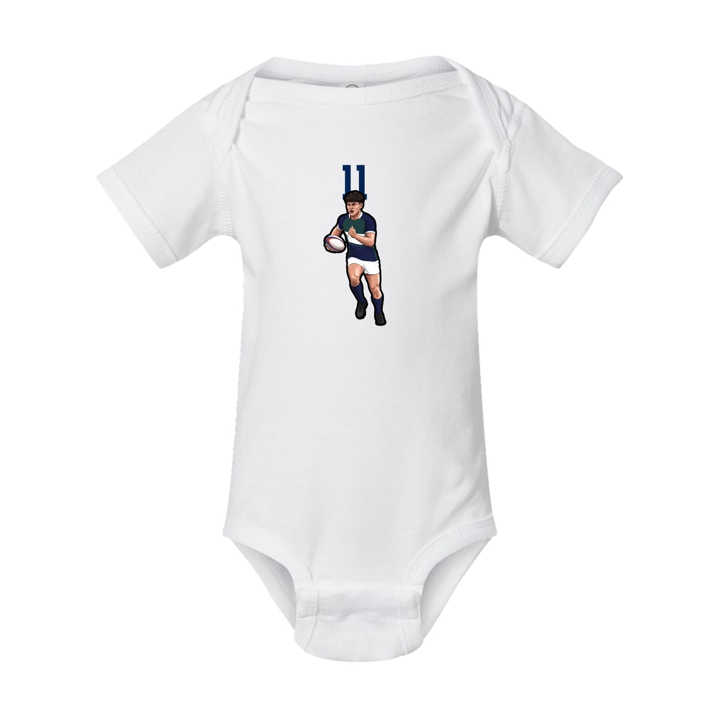 Baby Onesie — Number Top in White