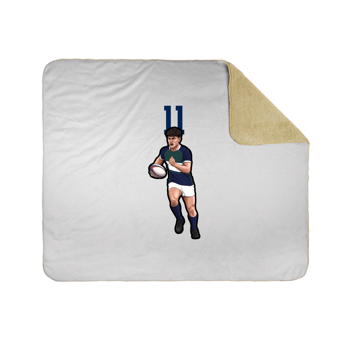 Throw Blanket — Number Top in White