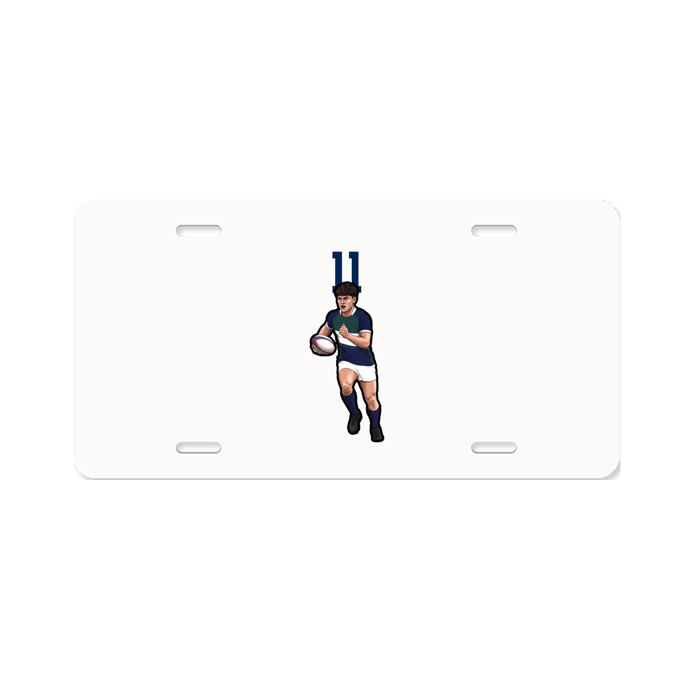 License Plate — Number Top in Classic