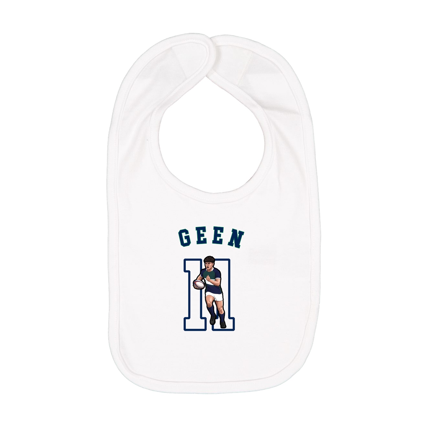Infant Bib — Shirsey Arch in White