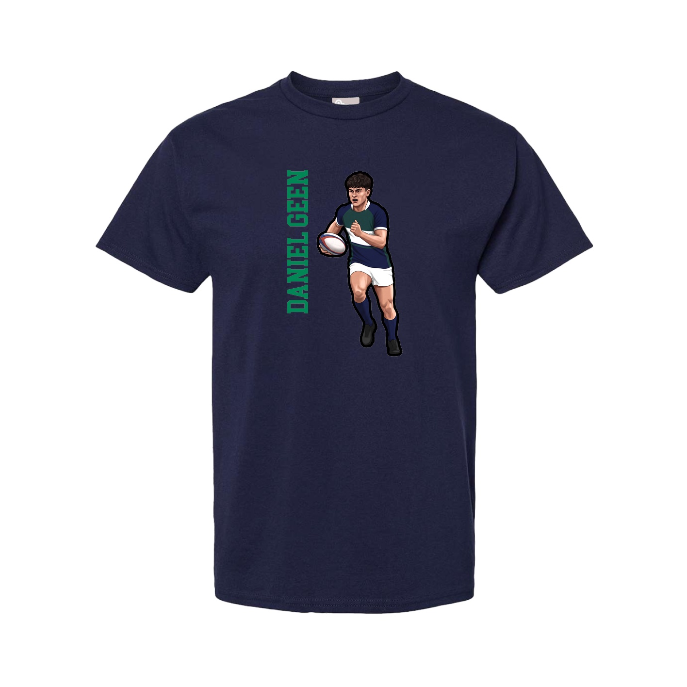 Tee — Name Vertical in Navy
