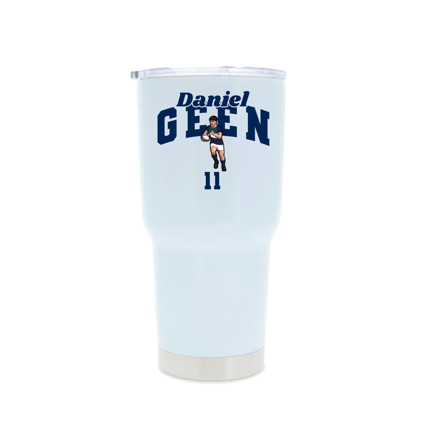30oz Stainless Steel Tumbler — Signature Arch in White