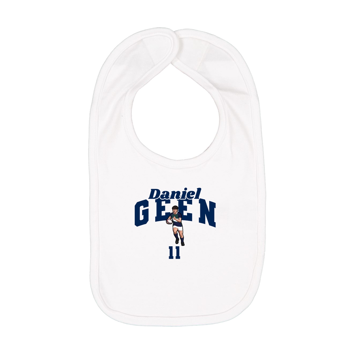 Infant Bib — Signature Arch in White