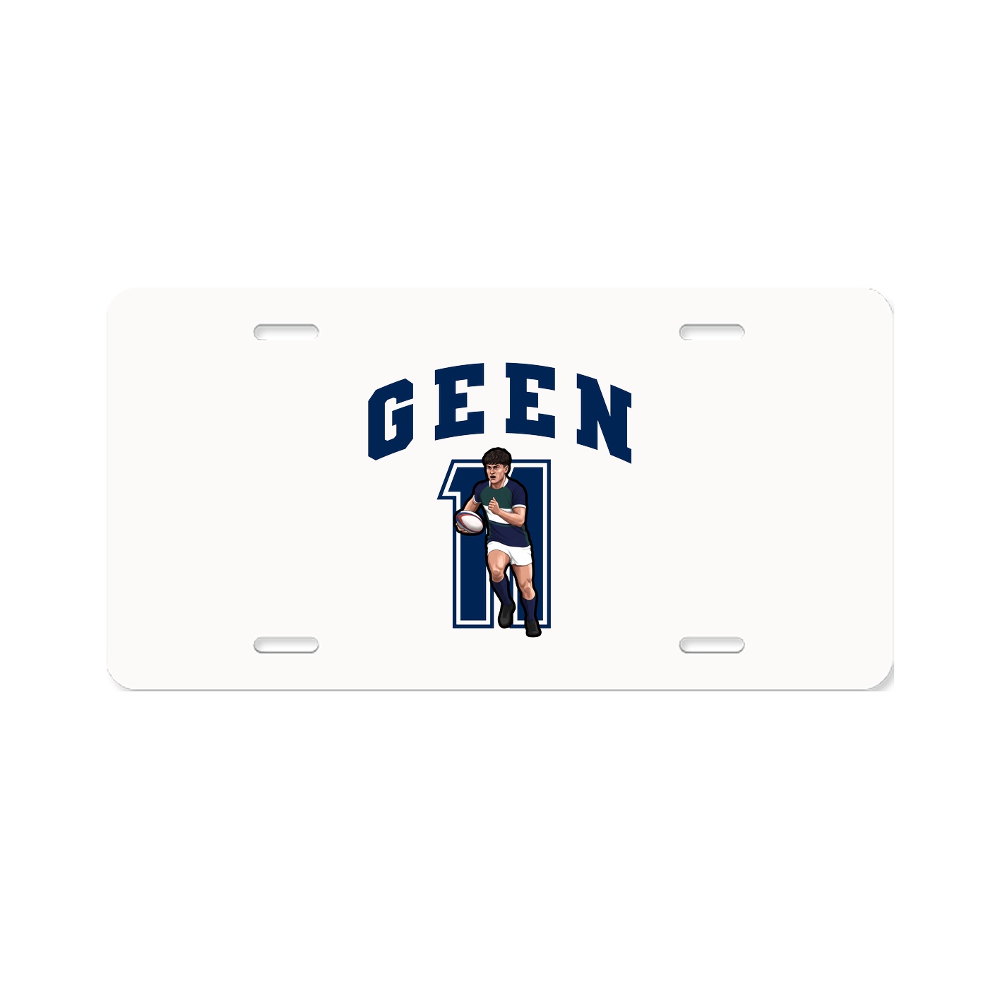 License Plate — Number in Classic