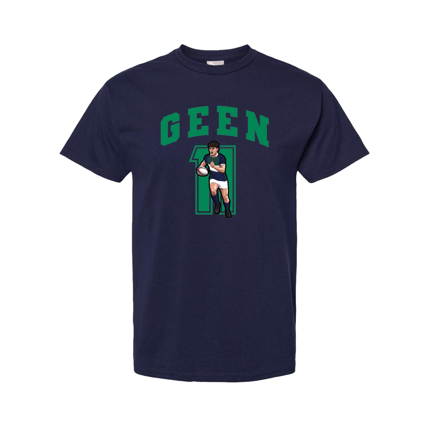 Youth Tee — Number in Navy