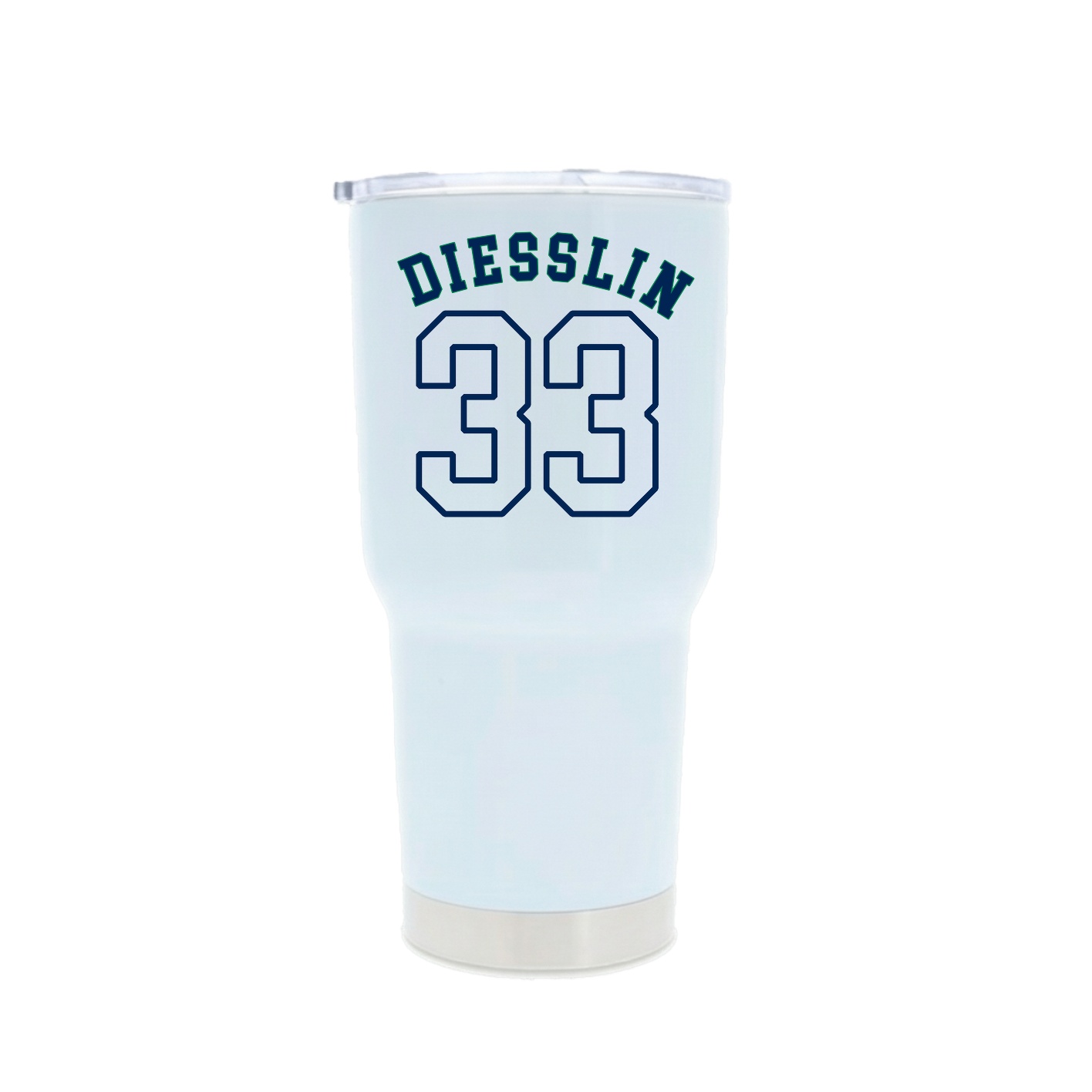 30oz Stainless Steel Tumbler — Shirsey Arch in White