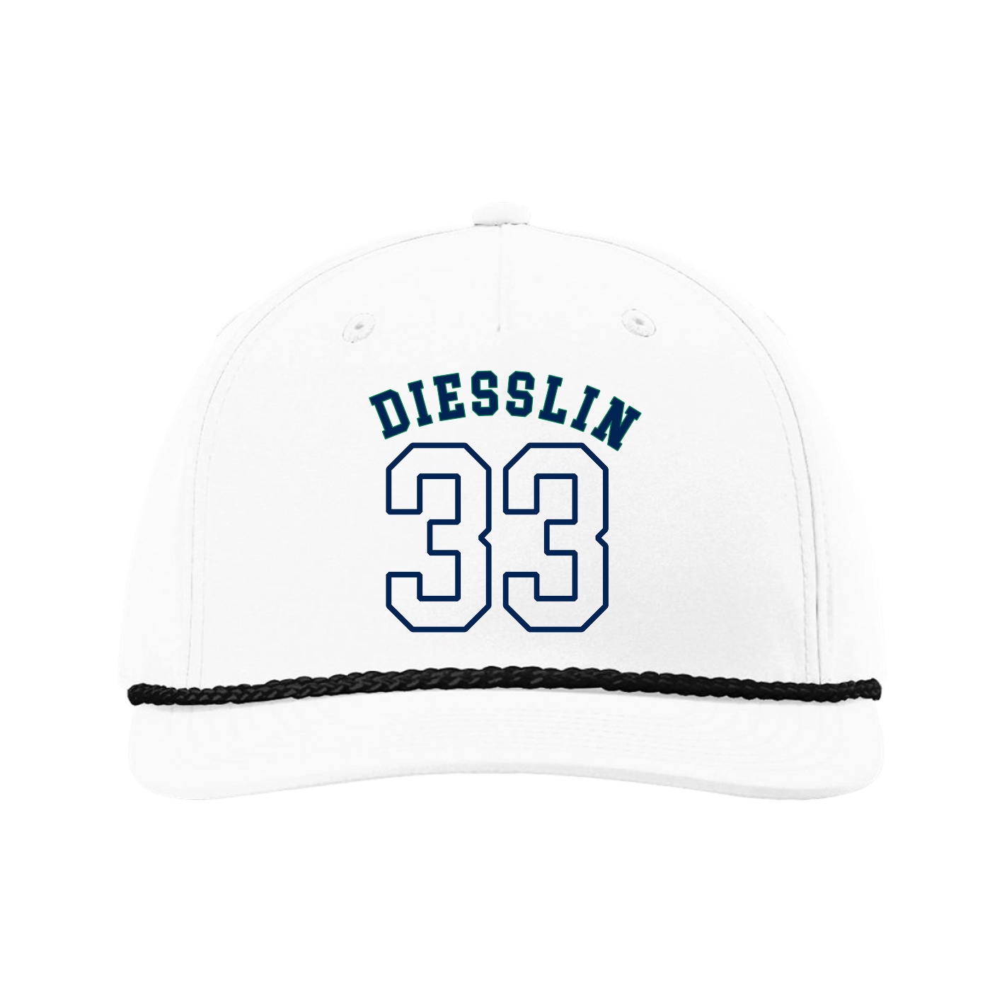 Five-Panel Classic Rope Cap — Shirsey Arch in White