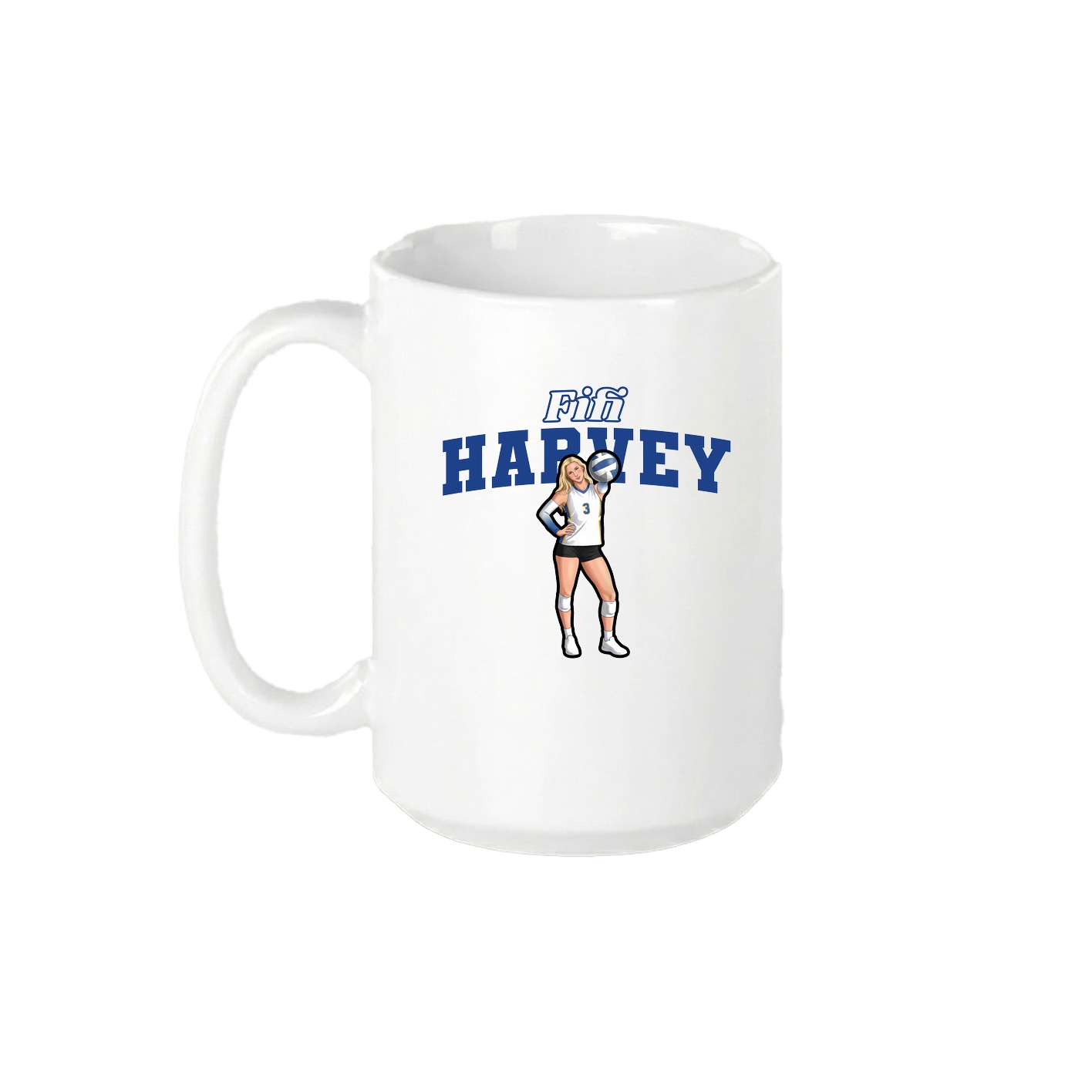 15oz Coffee Mug — Name Arch in White