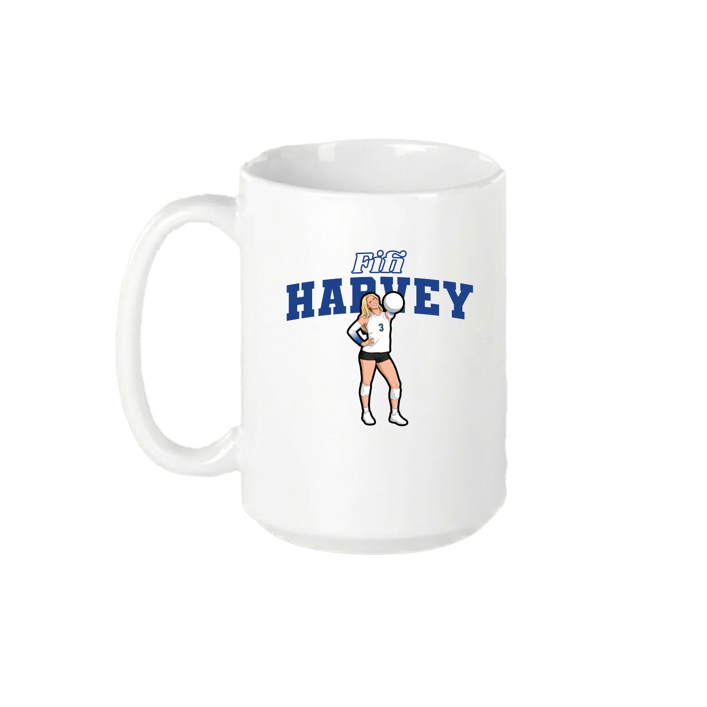 15oz Coffee Mug — Name Arch in White