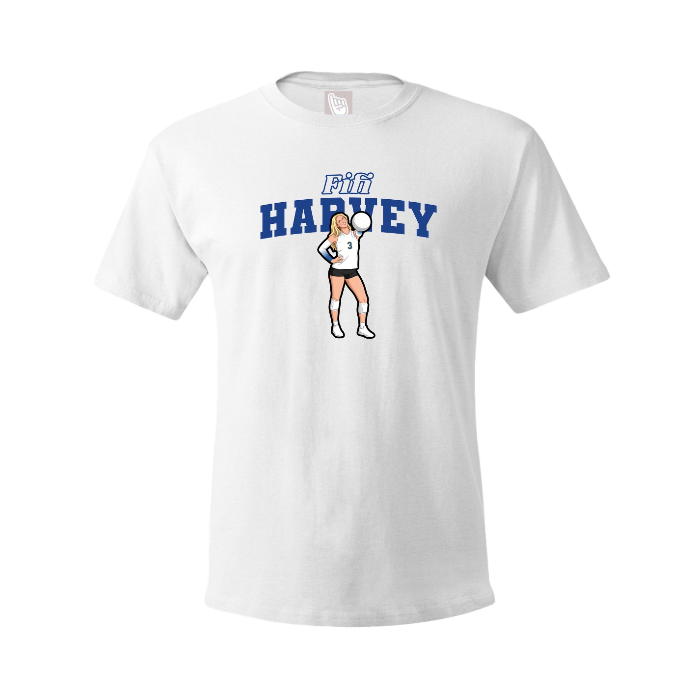 Youth Tee — Name Arch in White