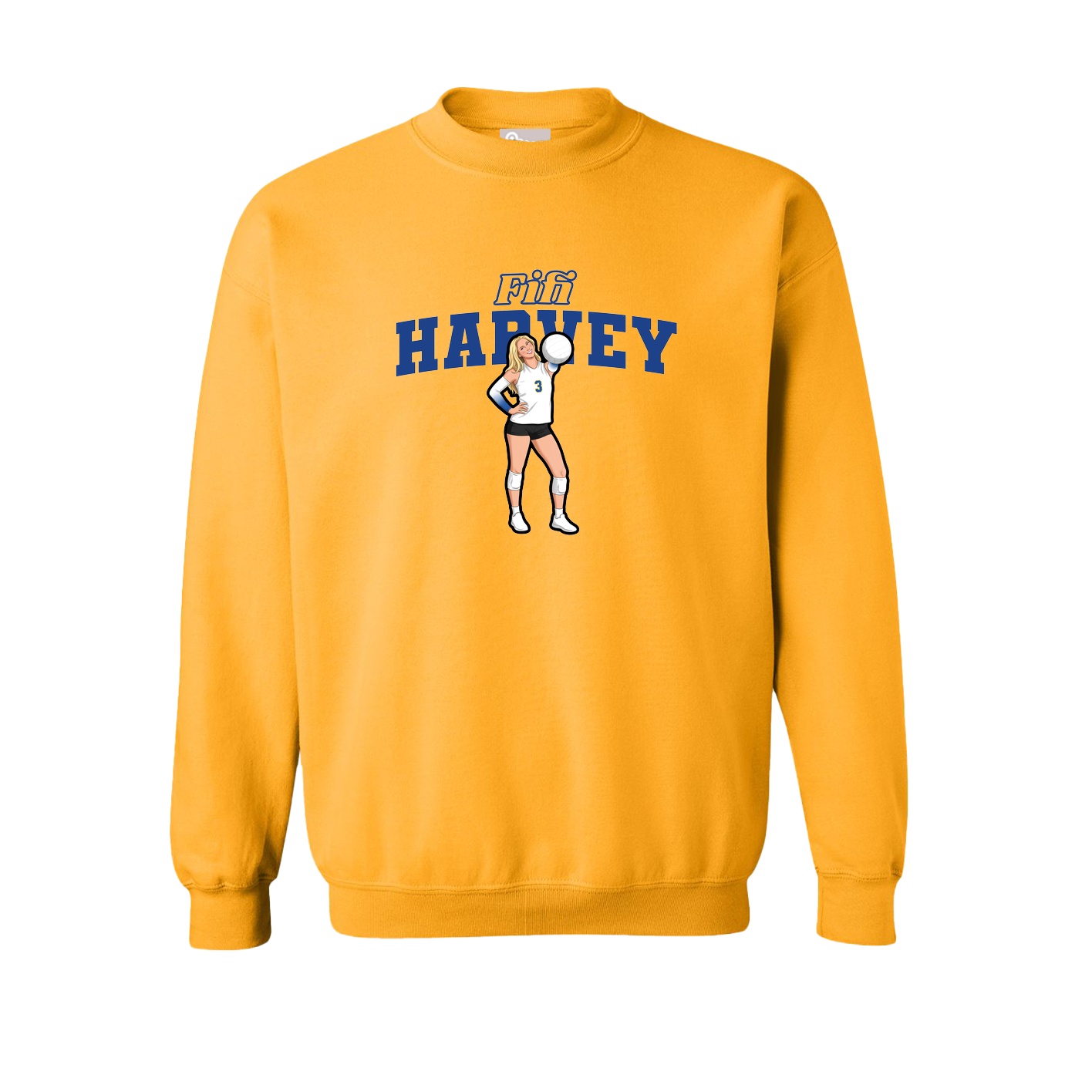 Fleece Crew — Name Arch in Gold