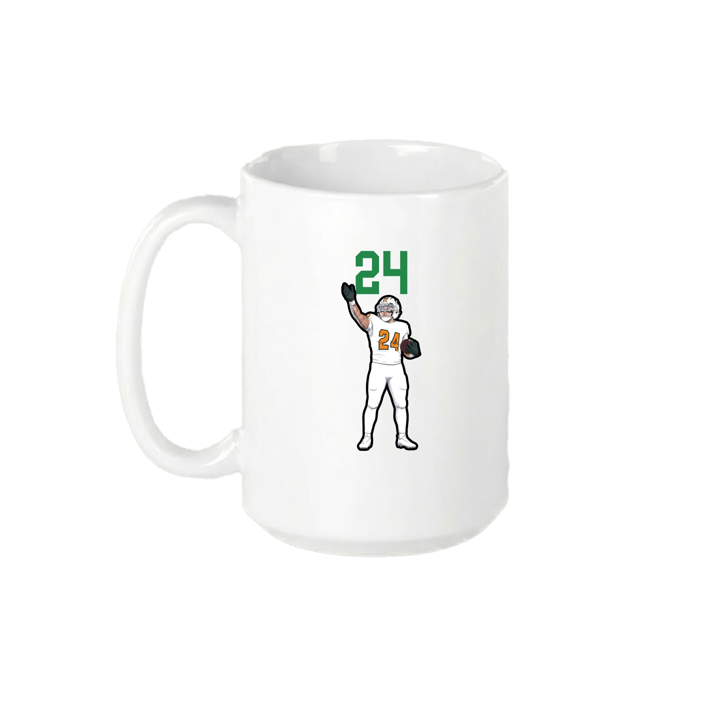 15oz Coffee Mug — Number Top in White