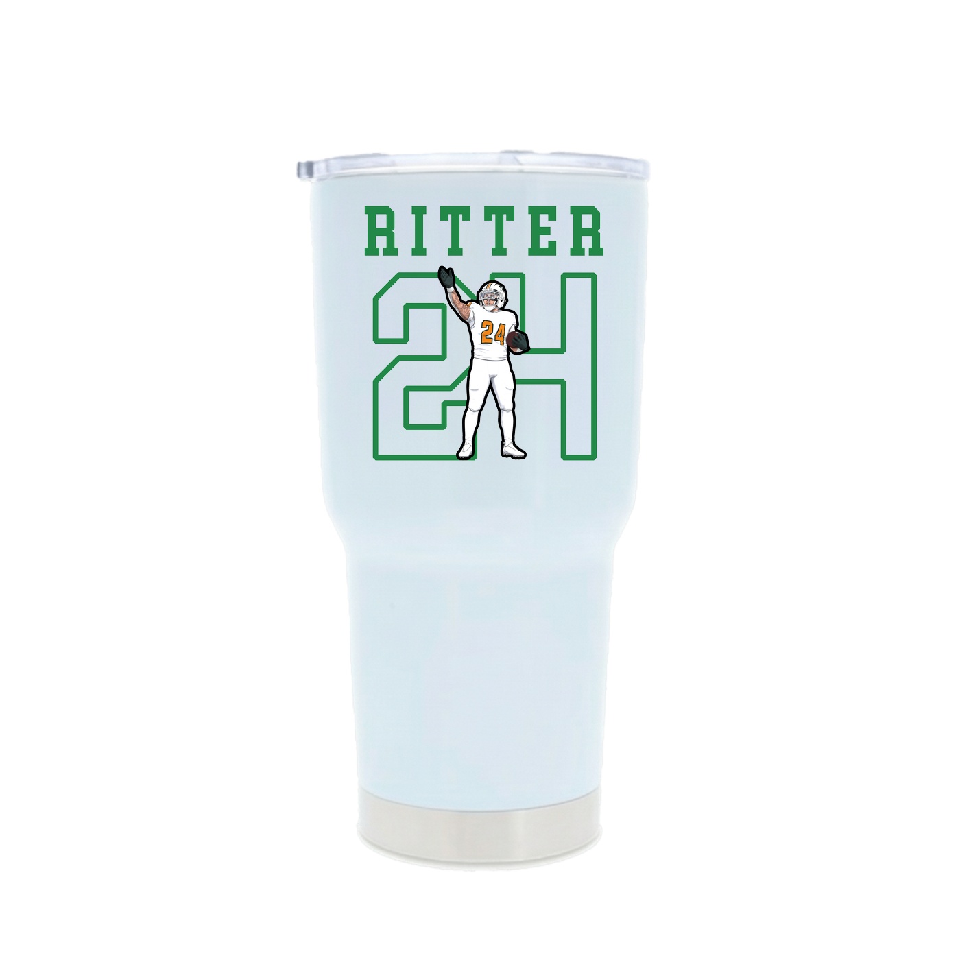 30oz Stainless Steel Tumbler — Shirsey in White