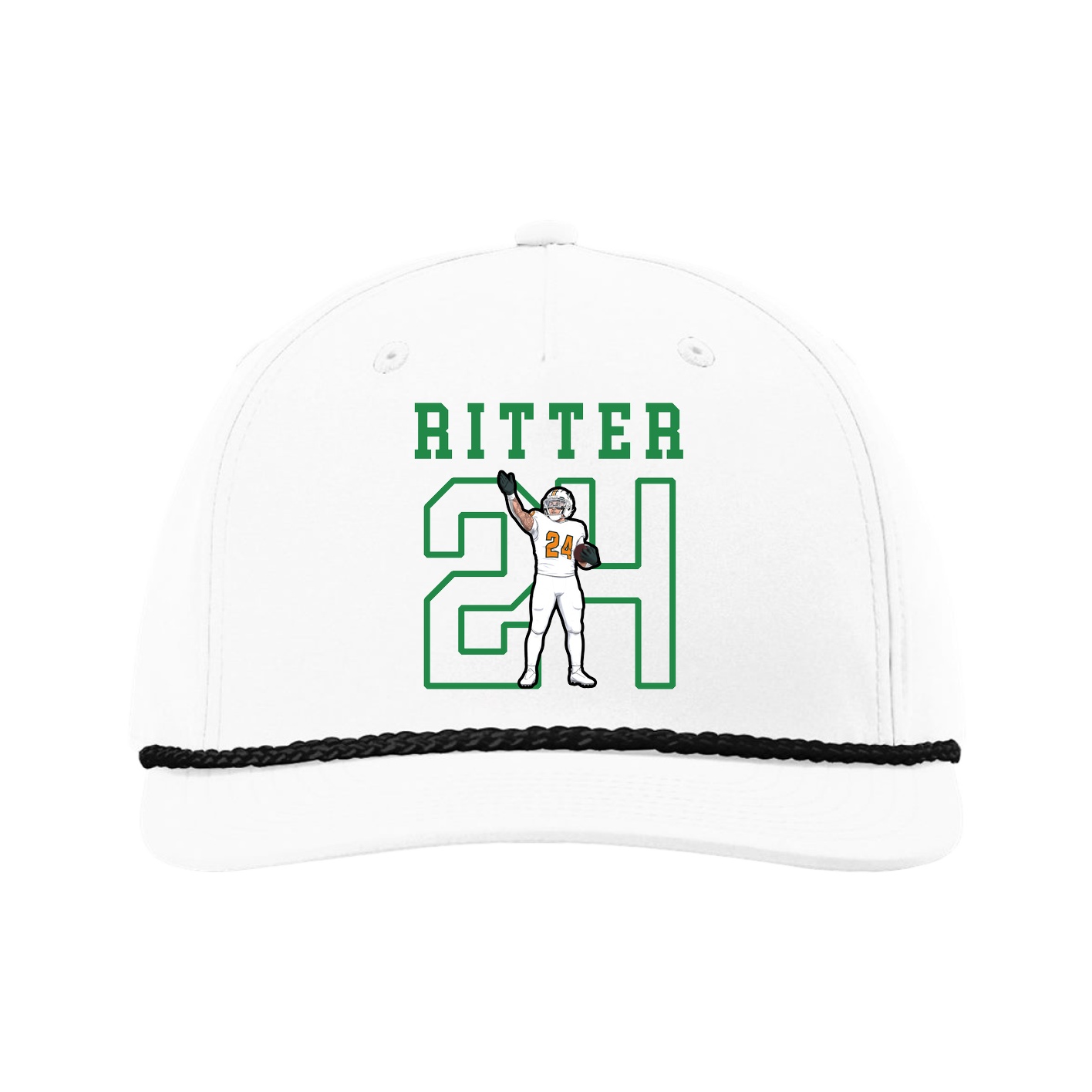 Five-Panel Classic Rope Cap — Shirsey in White