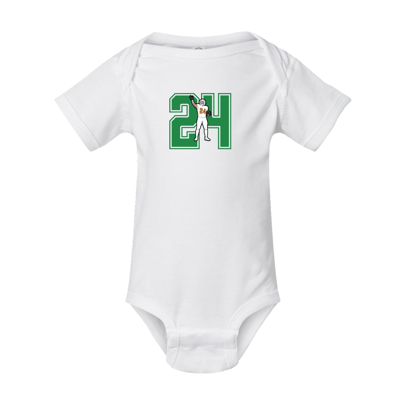 Baby Onesie — Number in White