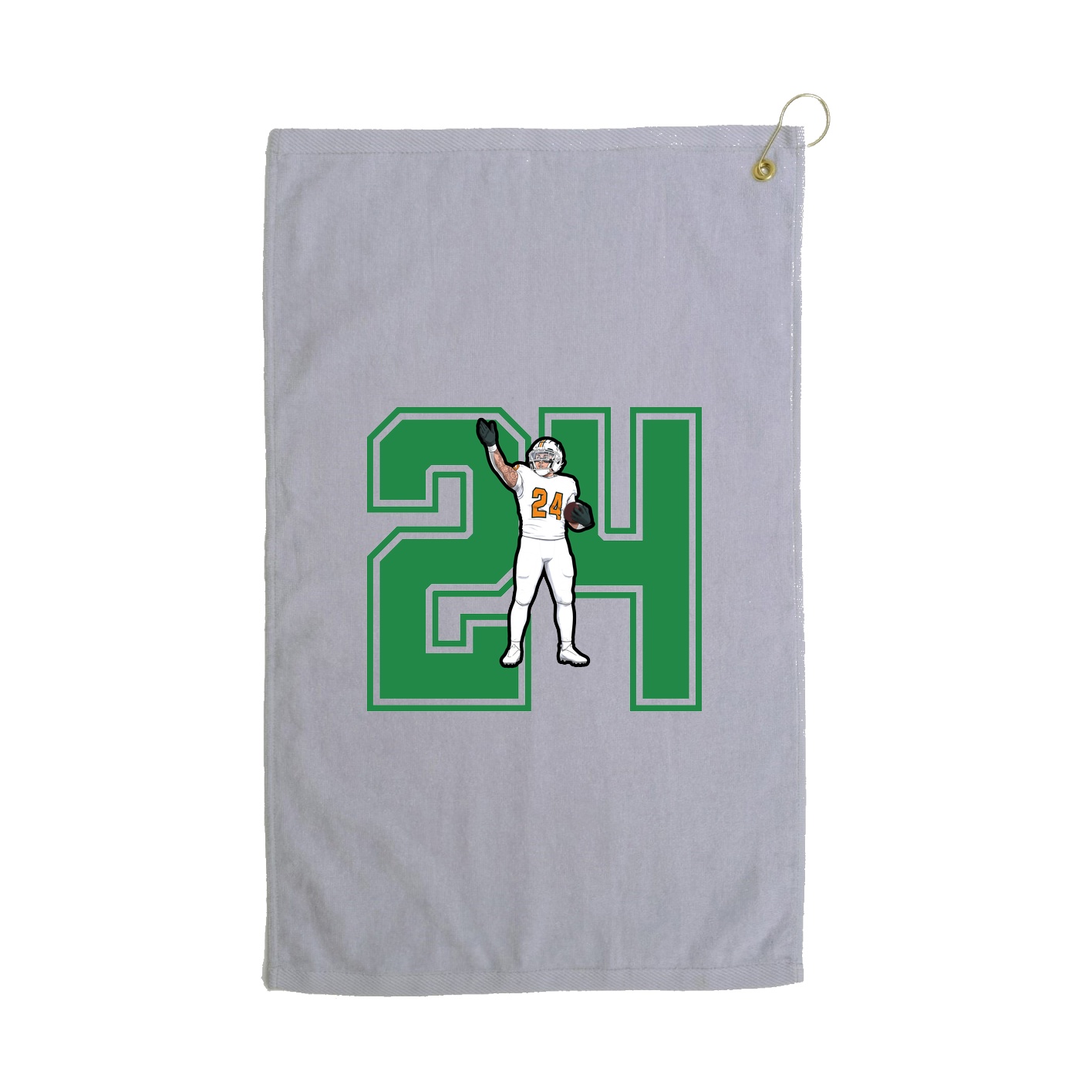 Golf Towel — Number in Grey