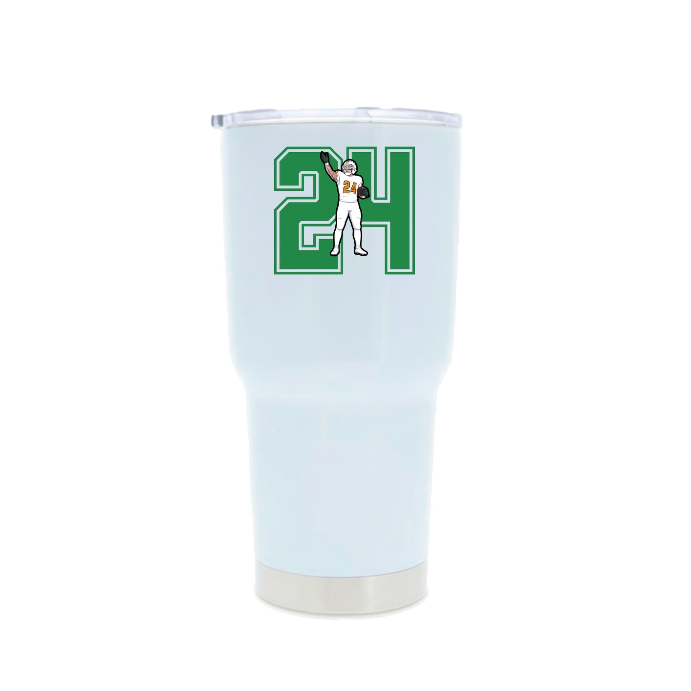 30oz Stainless Steel Tumbler — Number in White